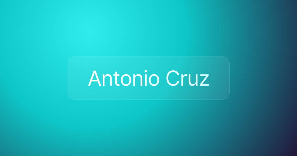 Antonio Cruz