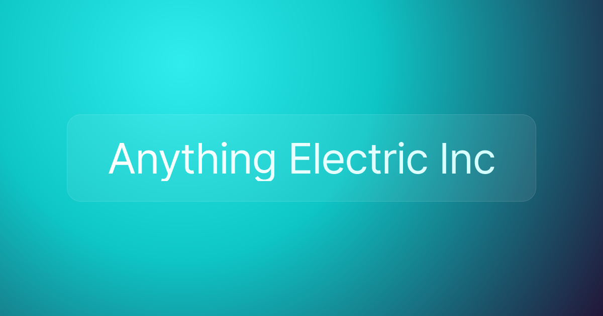 Anything Electric Inc