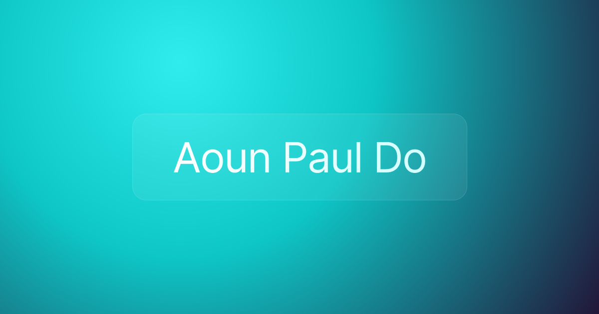 Aoun Paul Do