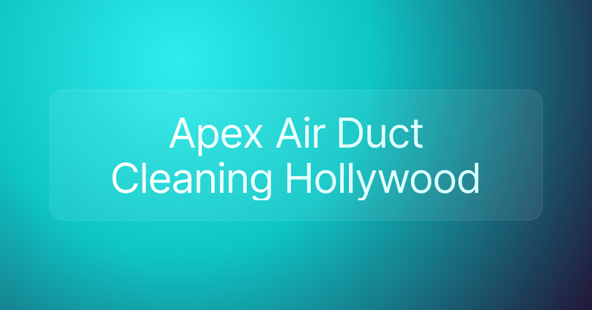 Apex Air Duct Cleaning Hollywood