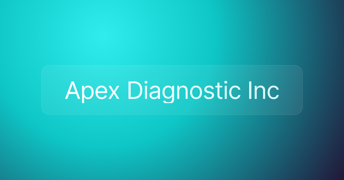 Apex Diagnostic Inc