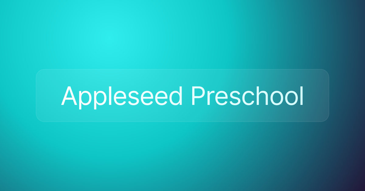 Appleseed Preschool