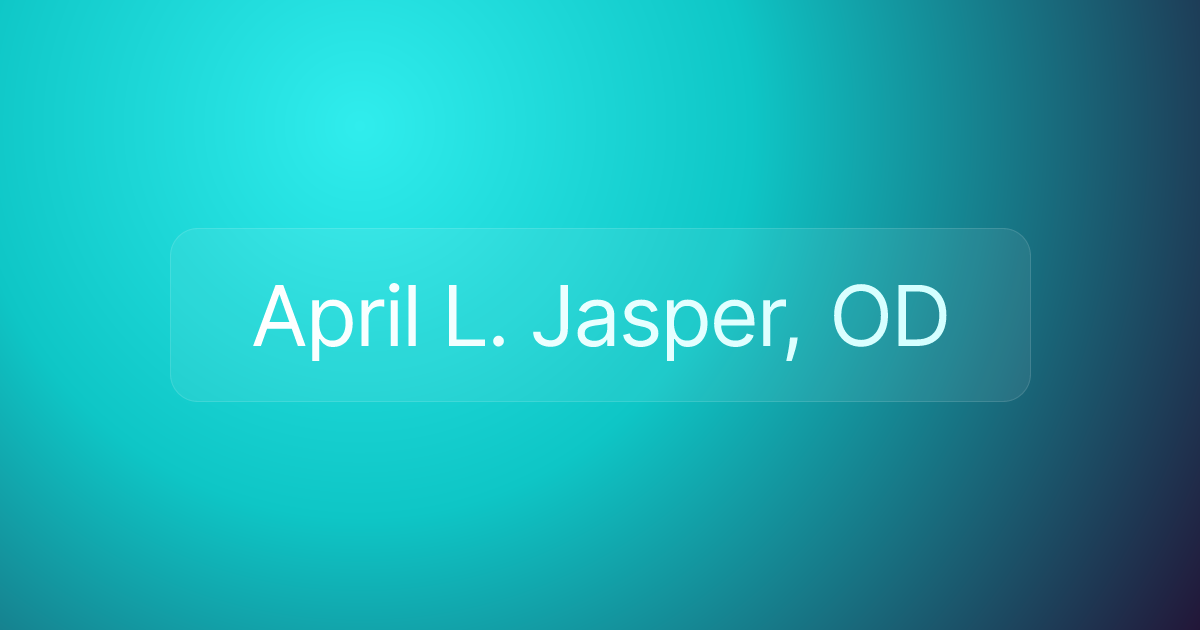 April L. Jasper, OD