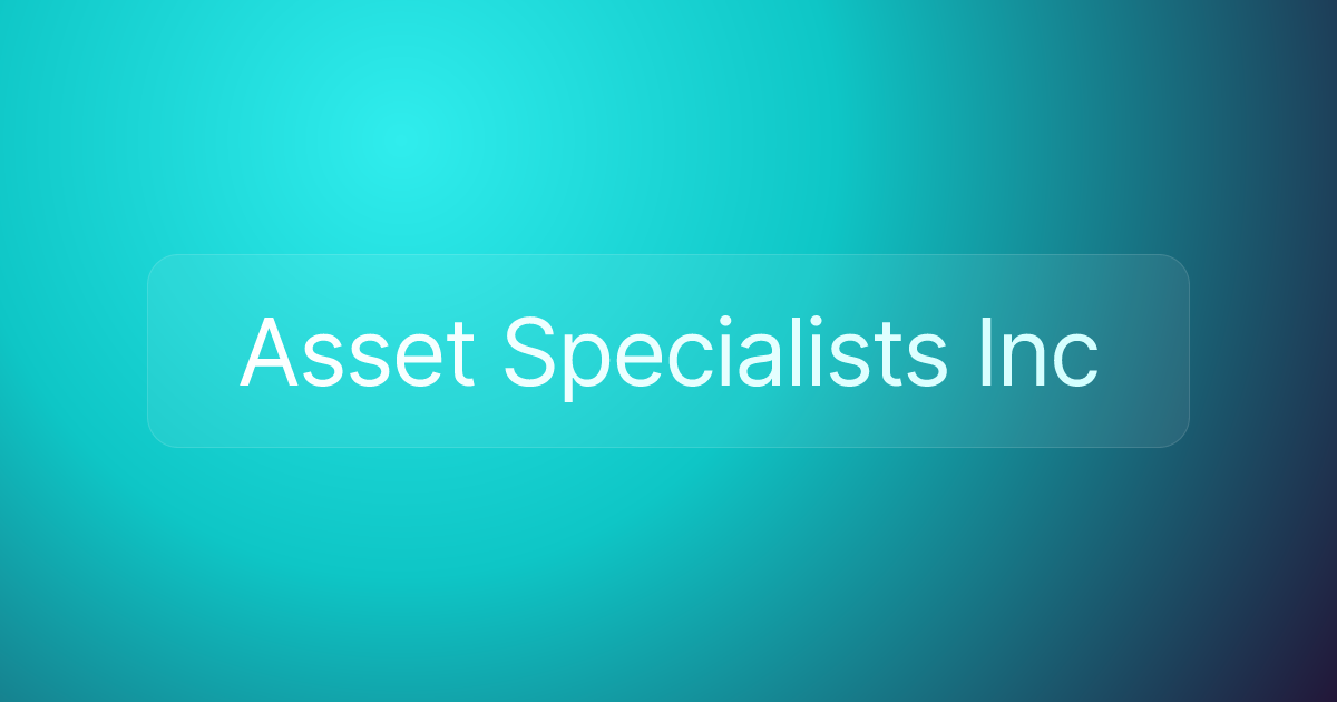 Asset Specialists Inc