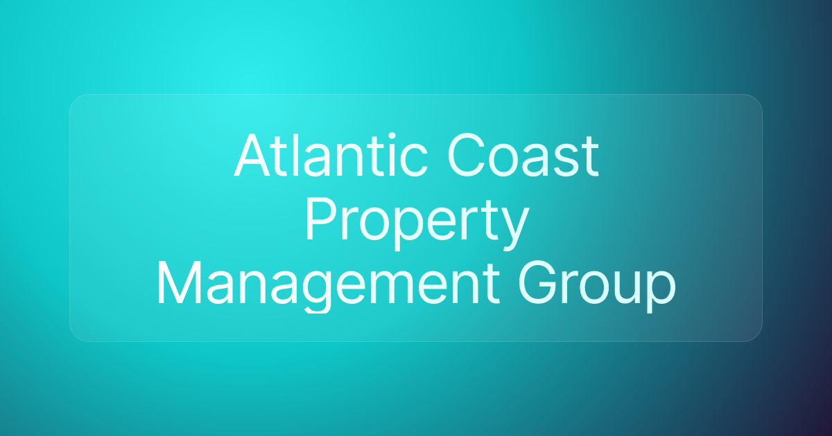 Atlantic Coast Property Management Group