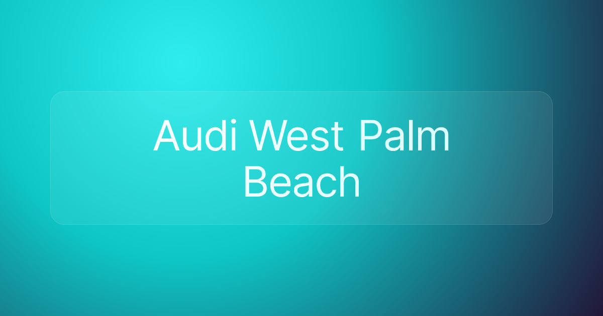 Audi West Palm Beach