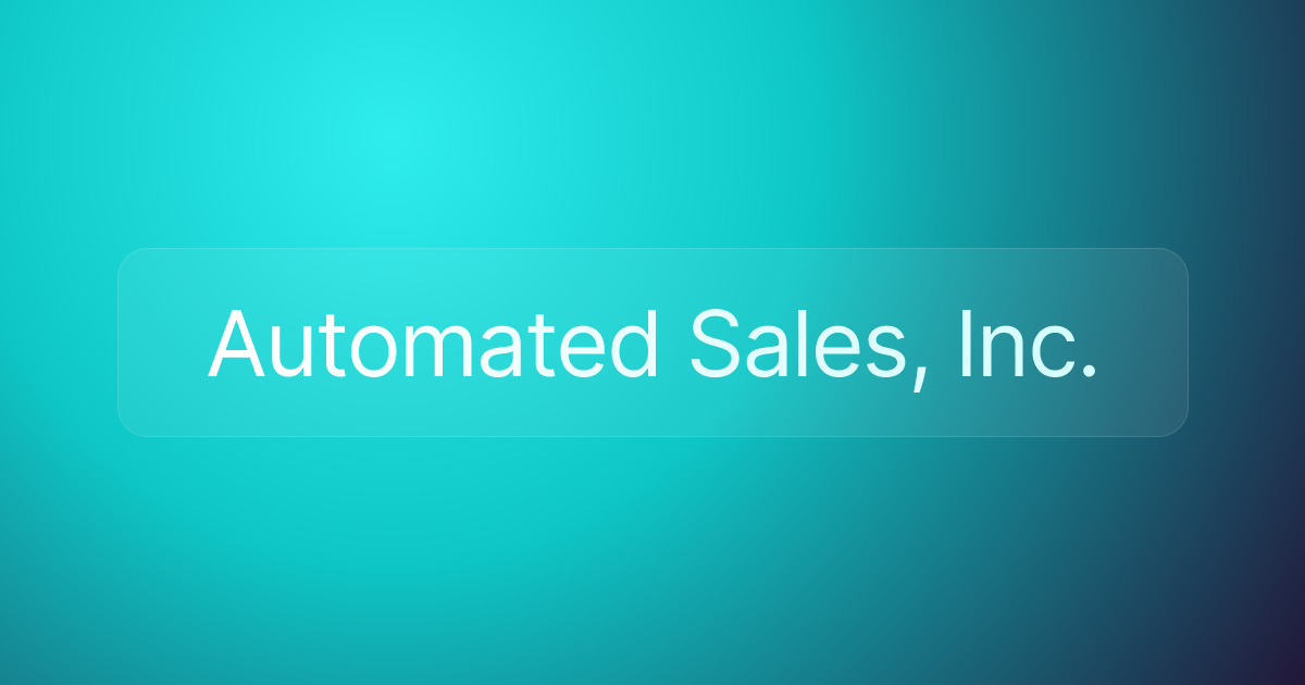Automated Sales, Inc.