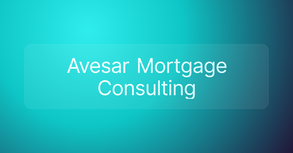 Avesar Mortgage Consulting