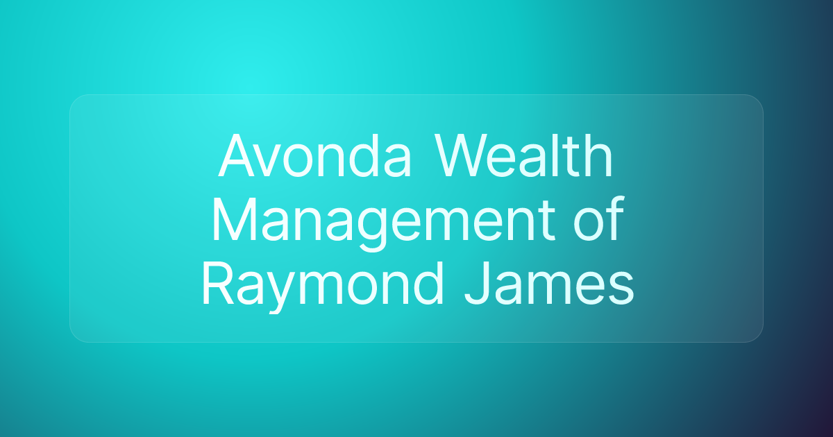 Avonda Wealth Management of Raymond James