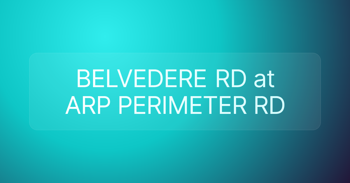 BELVEDERE RD at ARP PERIMETER RD