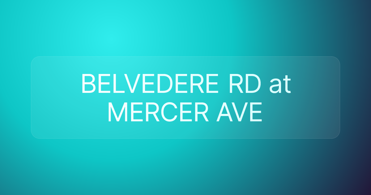 BELVEDERE RD at MERCER AVE