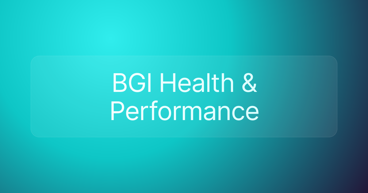 BGI Health & Performance