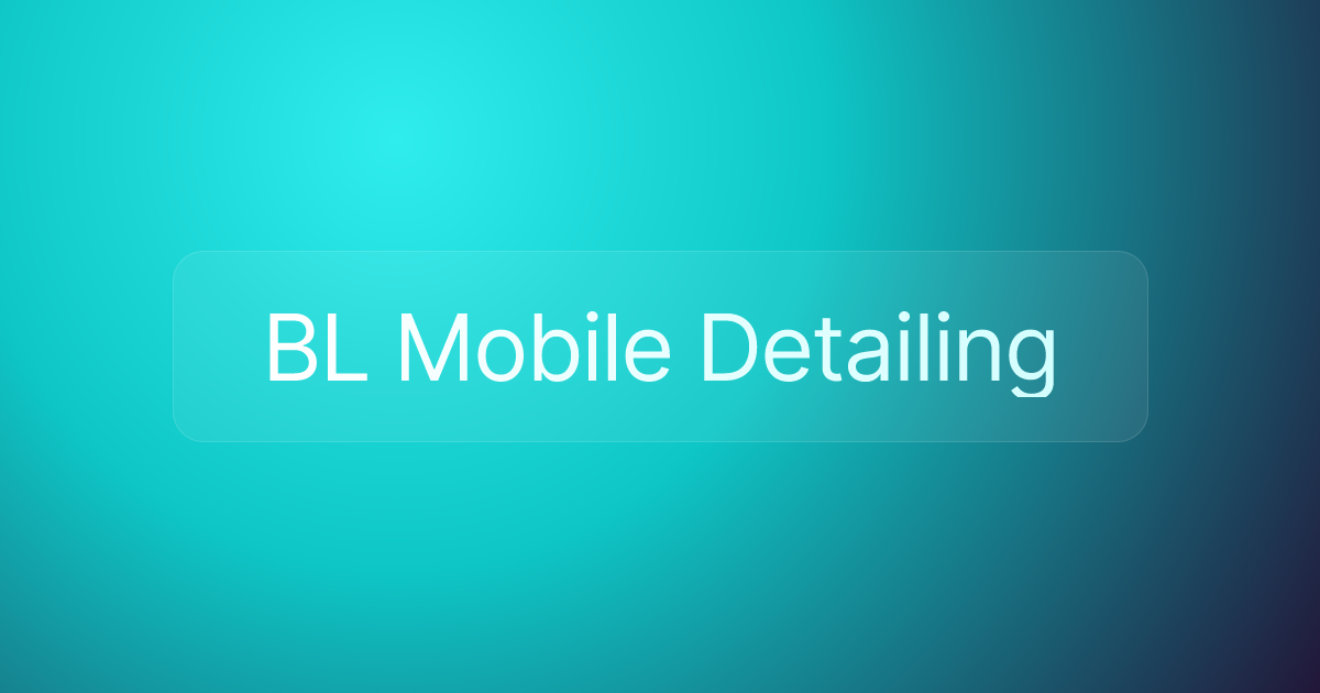 BL Mobile Detailing