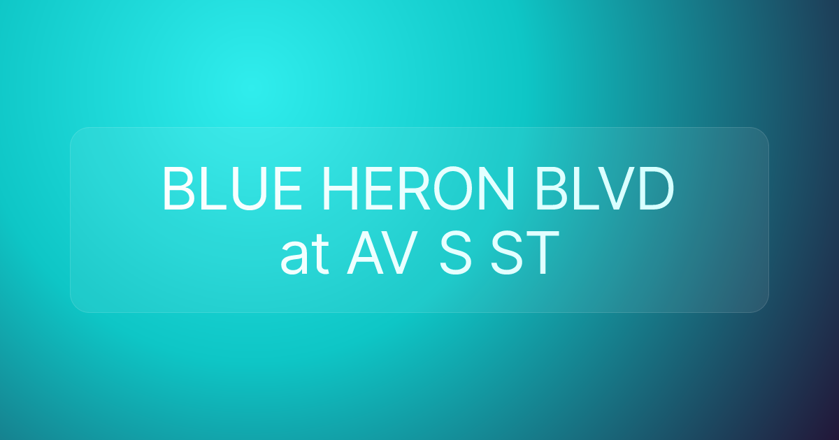 BLUE HERON BLVD at AV S ST