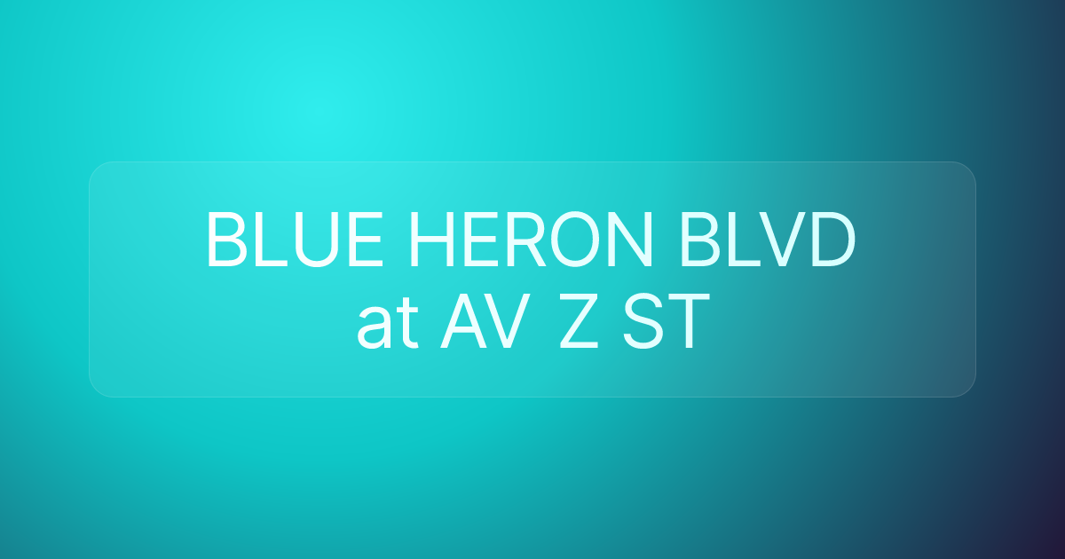 BLUE HERON BLVD at AV Z ST