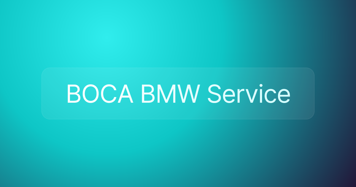 BOCA BMW Service