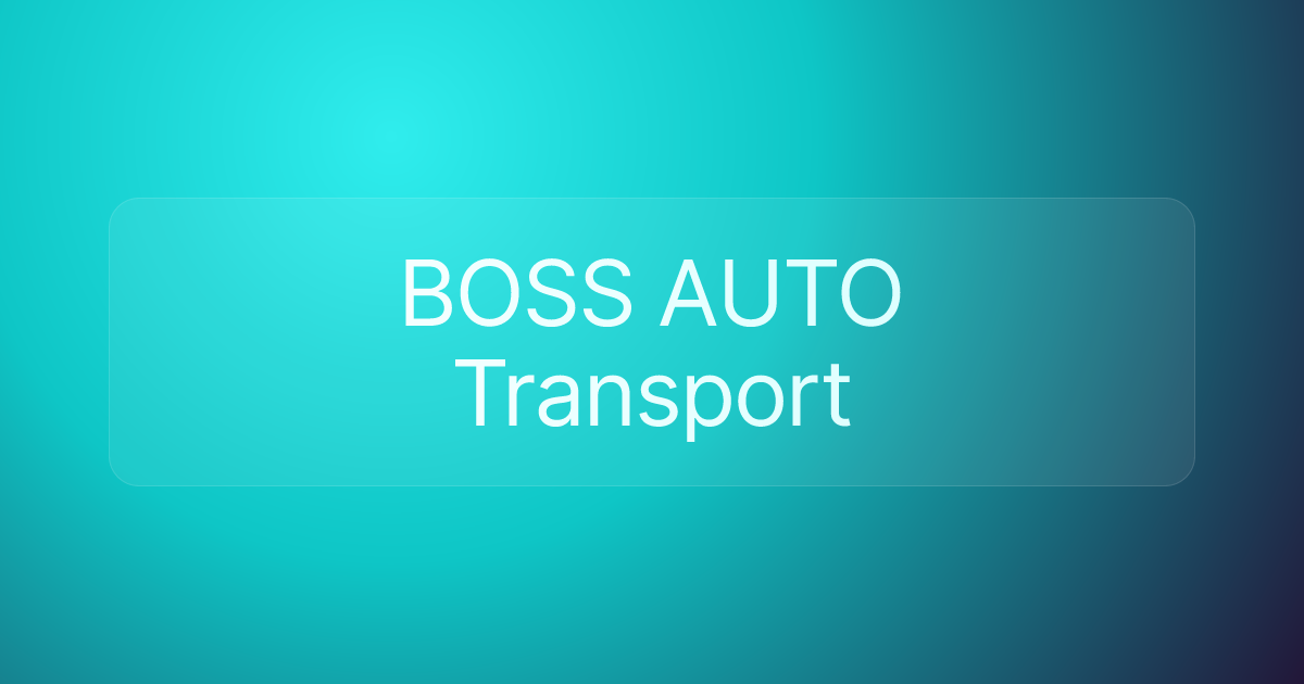 BOSS AUTO Transport