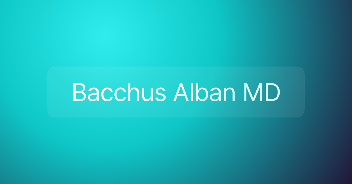 Bacchus Alban MD