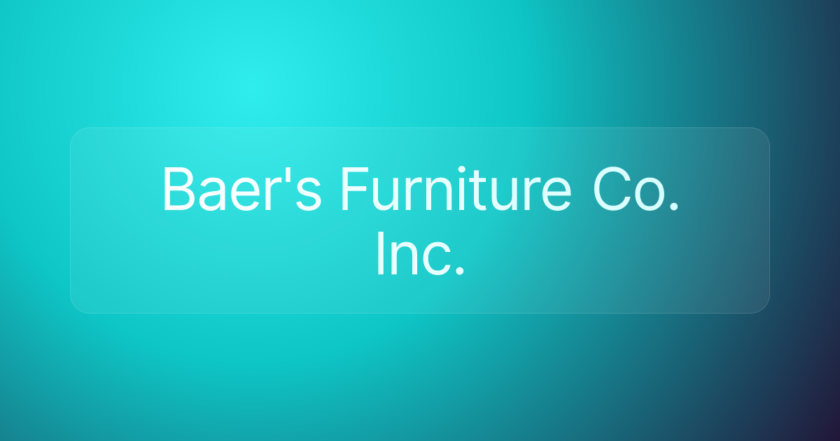 Baer's Furniture Co. Inc.