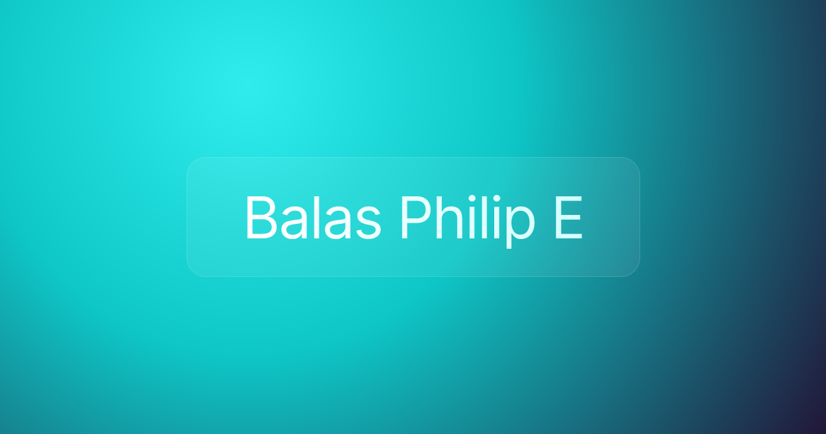 Balas Philip E