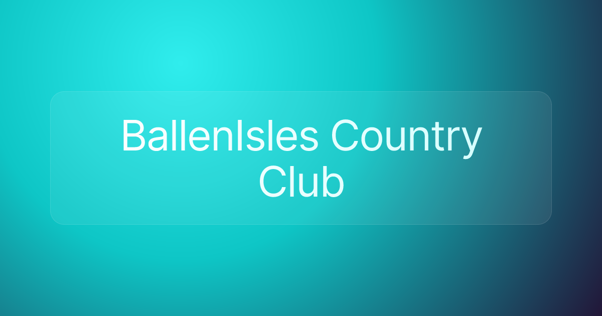 BallenIsles Country Club