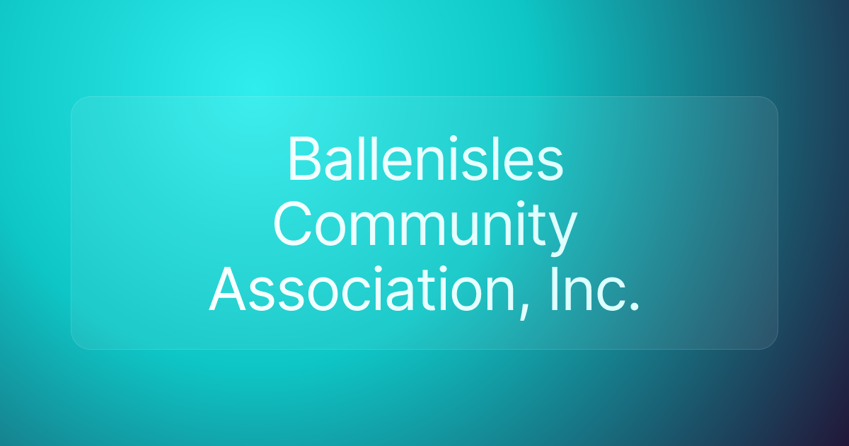 Ballenisles Community Association, Inc.
