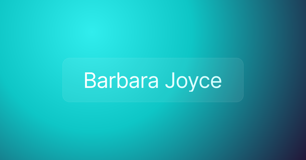 Barbara Joyce