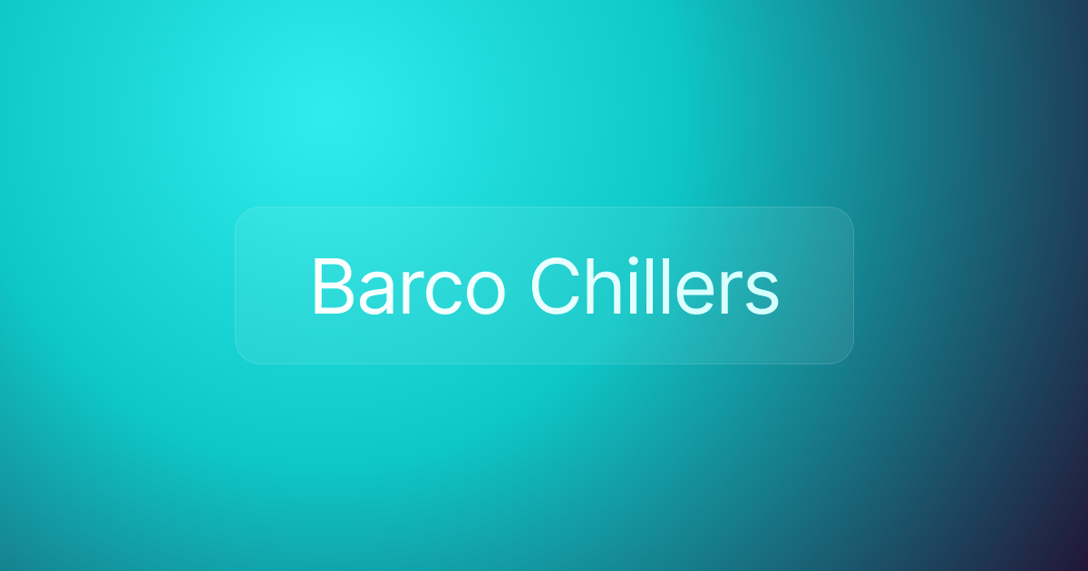 Barco Chillers