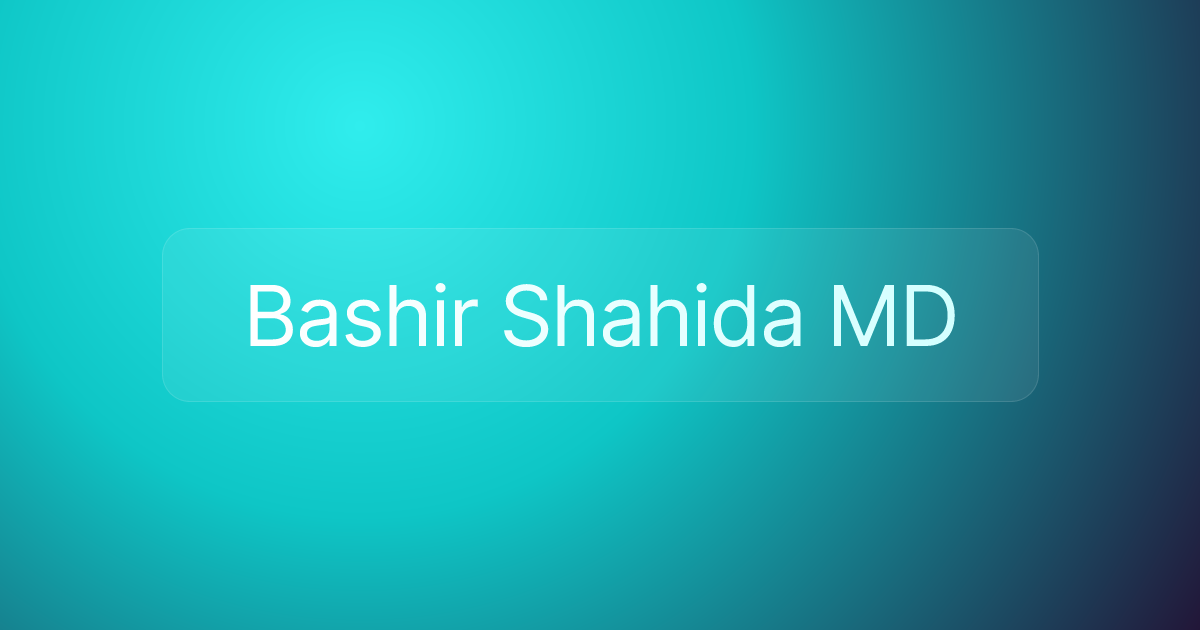 Bashir Shahida MD