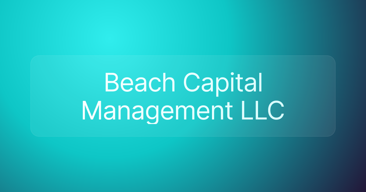 Beach Capital Management LLC