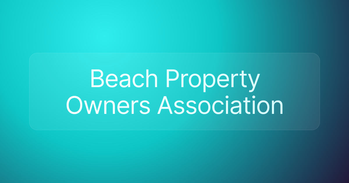 Beach Property Owners Association
