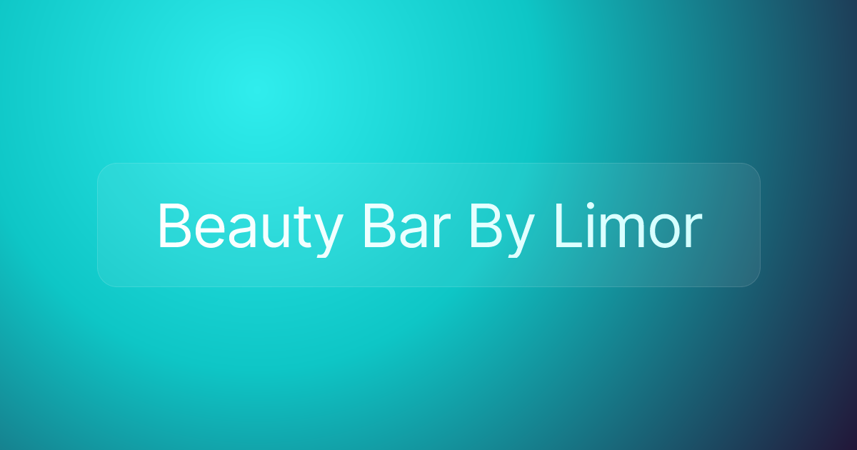 Beauty Bar By Limor