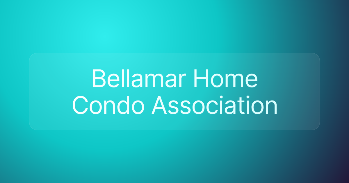Bellamar Home Condo Association