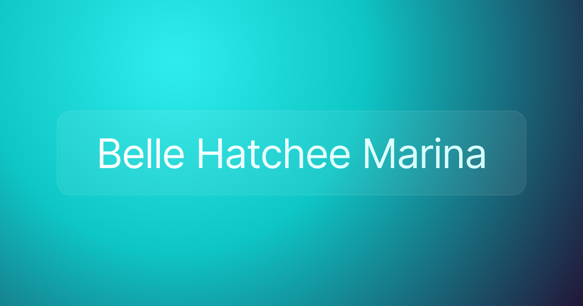 Belle Hatchee Marina