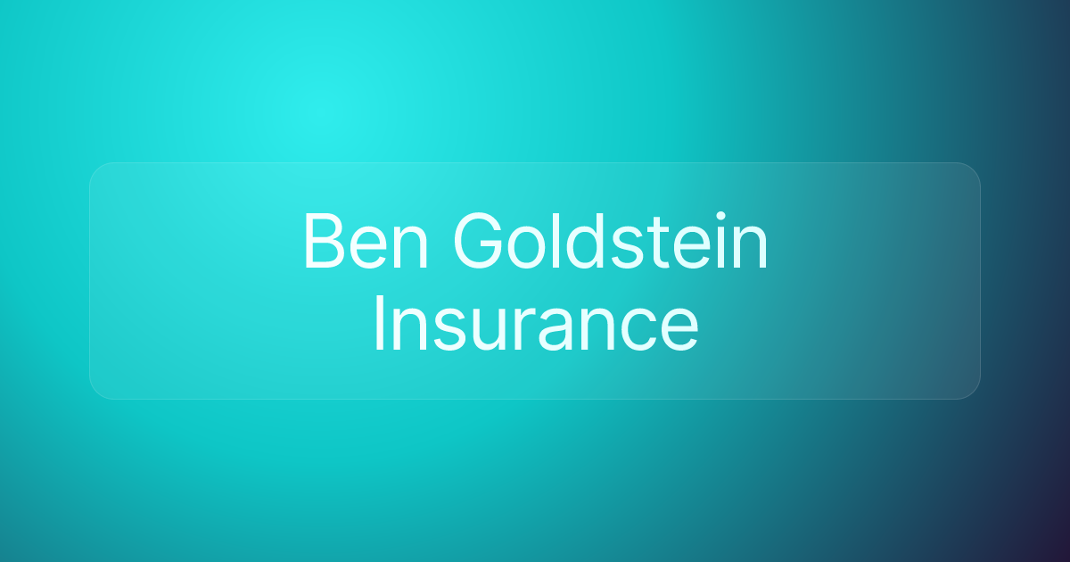 Ben Goldstein Insurance
