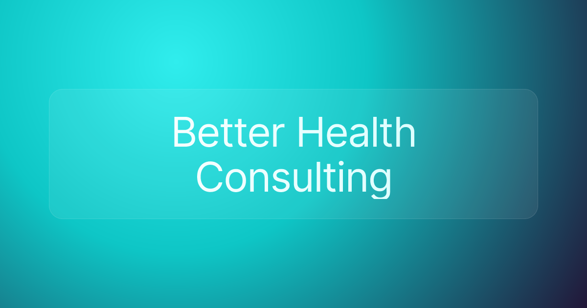 Better Health Consulting