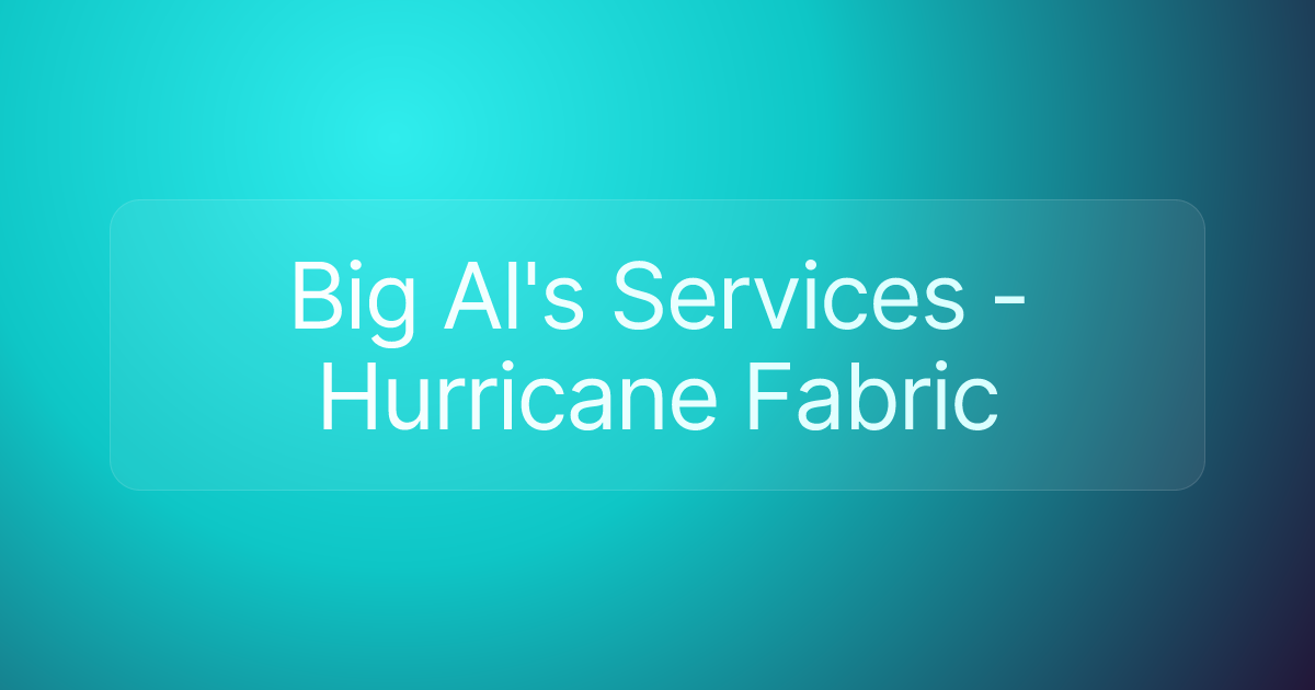 Big Al's Services - Hurricane Fabric