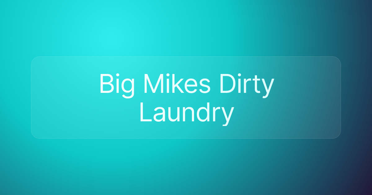 Big Mikes Dirty Laundry