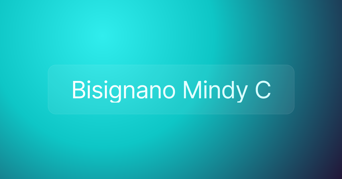 Bisignano Mindy C