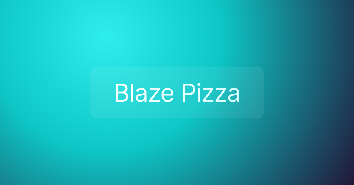 Blaze Pizza