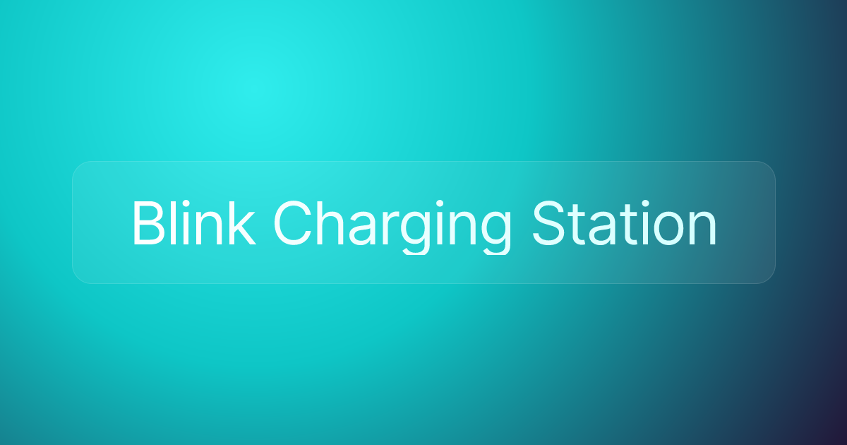 Blink Charging Station