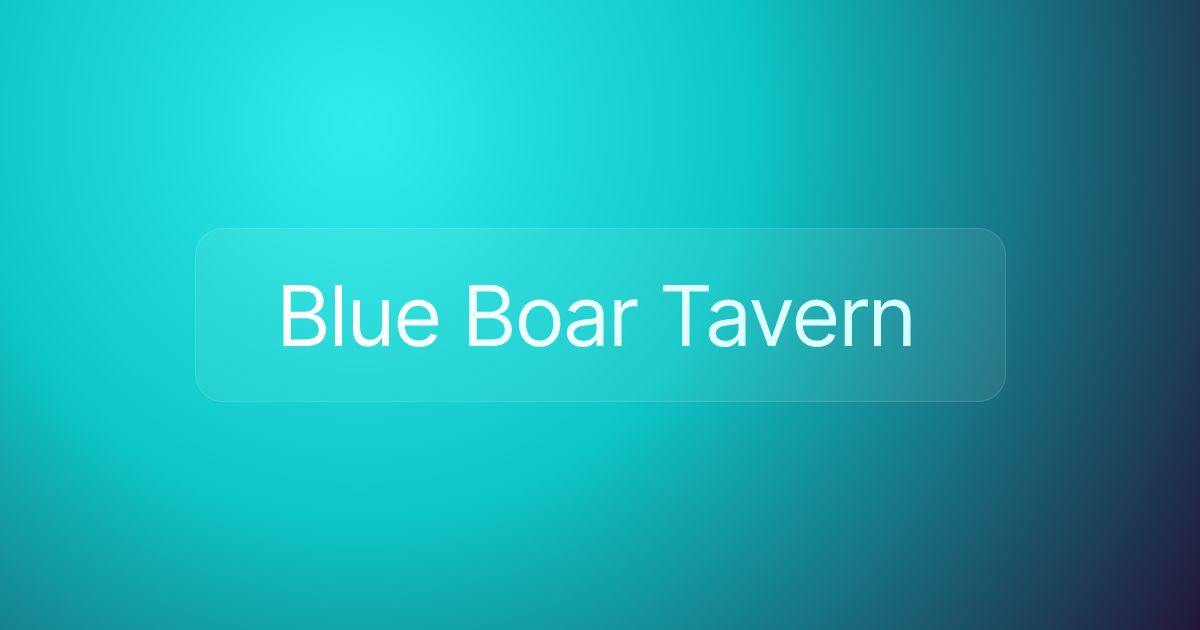 Blue Boar Tavern