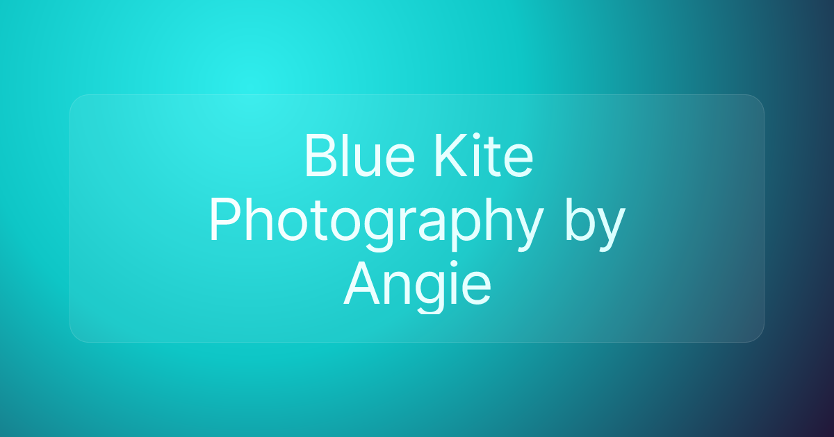Blue Kite Photography by Angie