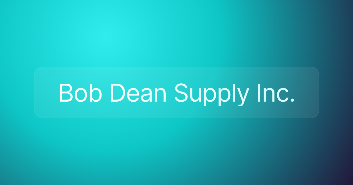 Bob Dean Supply Inc.