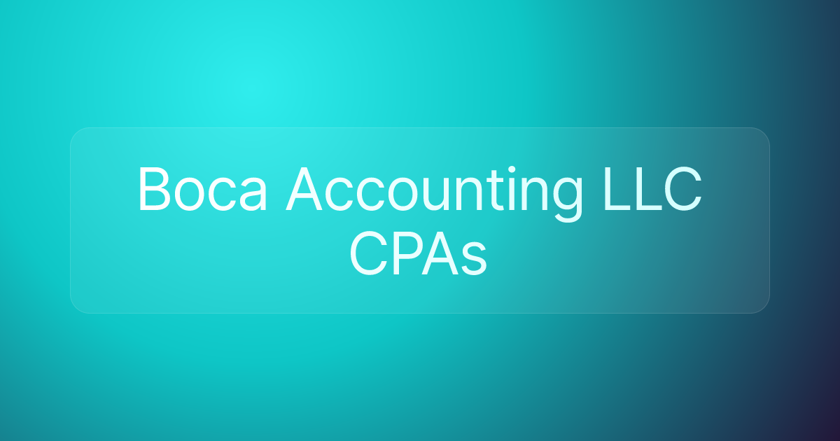 Boca Accounting LLC CPAs