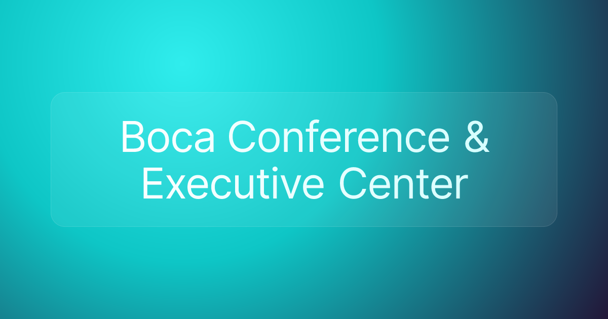 Boca Conference & Executive Center