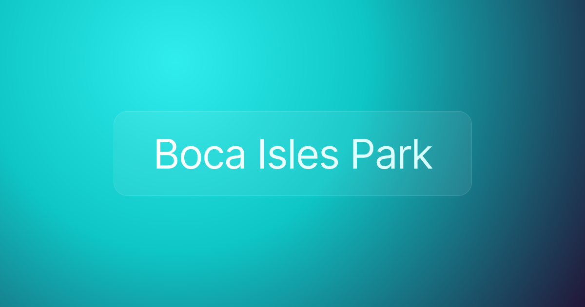 Boca Isles Park