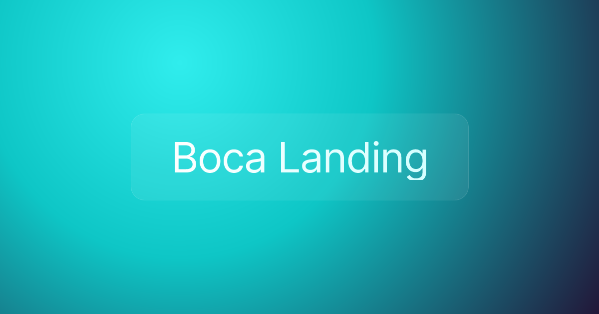 Boca Landing