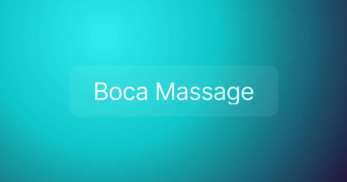 Boca Massage