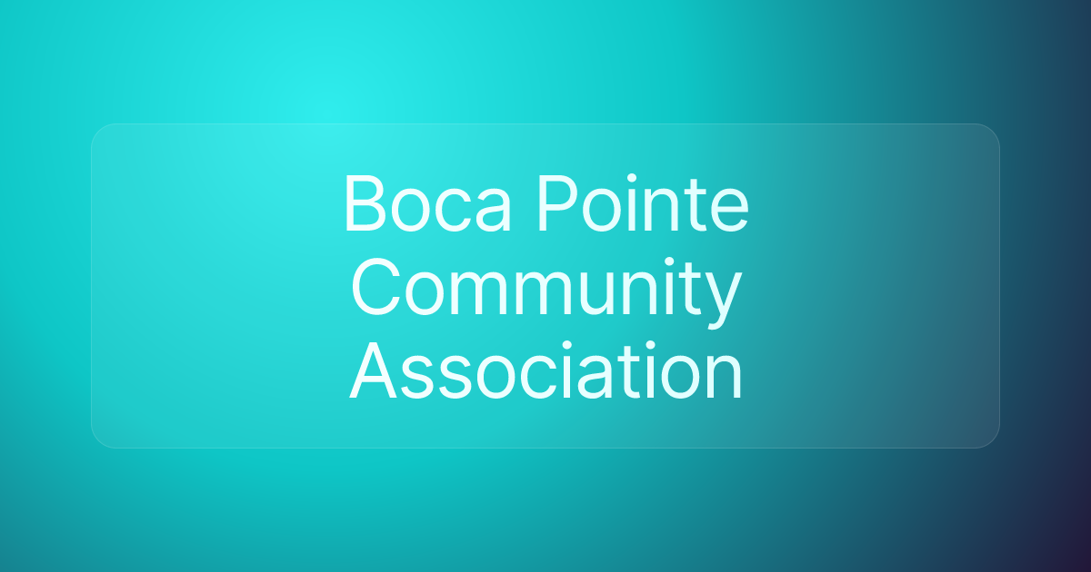 Boca Pointe Community Association